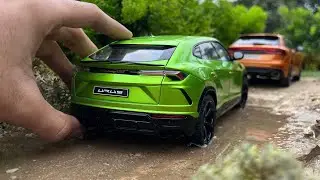 Mini Lamborghini Urus v Audi RSQ8 Super SUV 1/18 Scale | Offroading | Diecast Model Cars