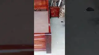 solid sheesham wood double bed