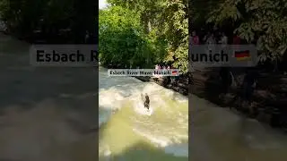 Esbach River wave in Munich #bavaria #munich #germany