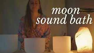 Beneath the Moon&rsquo;s Glow 🌕 | Crystal Singing Bowl Sound Bath