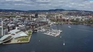 Aker brygge - Oslo - Norway 🇳🇴 - Europe - DJI Mavic 2 Pro Drone - Hasselblad Camera - 4K
