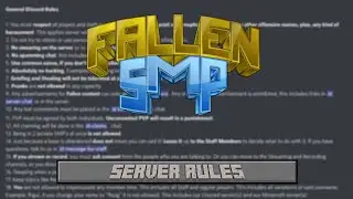 Server Rules | Fallen Smp (Apply now)