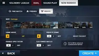 MC5: How to create and customize a NON-RANKED game