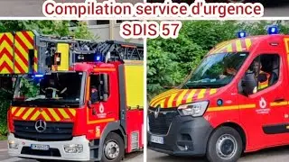 Compilation [VSAV 01, VSAV 02, FPTL, EPA, Ambulance privé + passage du VSAV 01 en urgence SDIS 57]
