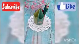 How to make pen-pencile holder/Diy paper pencile holder #funwithpaper #artlove #paperart #origamy
