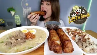 LUGAWANNE NI MAMA ANNE CLUTZ MUKBANG | lugaw with dila, lumpiang togue at tokwat baboy