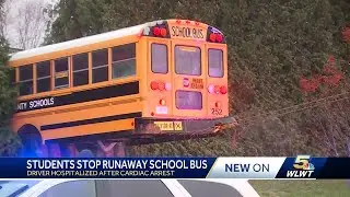 Students' quick thinking helped stop school bus after driver's medical emergency