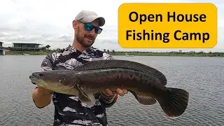 Open House Fishing Camp in Ayutthaya and รีสอร์ทบ้านอ่างทอง Giant Snakehead Lure fishing in Thailand