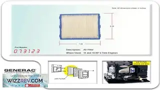 Generac Guardian ELEMENT AIR FILTER 073123 eBay