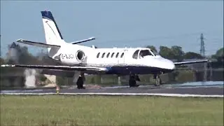 ✈ Cessna Citation 550 Bravo G-XJCI Arrival at London Southend Airport!