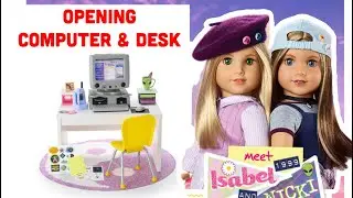 Unboxing Opening Review New AG American Girl 1990s Historicals Isabel & Nicki&rsquo;s Computer & Desk