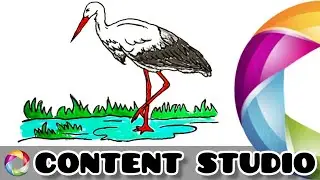 How to draw a stork for kids | Fun keep art | Your simple drawings step by step