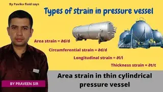 Change in area of thin cylindrical pressure vessel(Area strain)