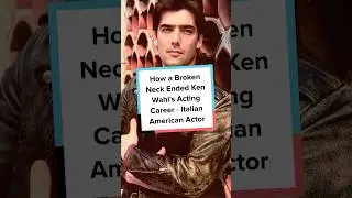 How a Broken Neck Ended Ken Wahl's Acting Career - Italian American Actor