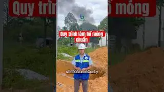 Phần 1:  Quy tr&igrave;nh l&agrave;m hố m&oacute;ng chuẩn  #youtubeshorts #xaynhatho #construction