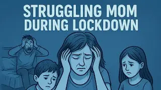 STRUGGLING MOM DURING LOCKDOWN ( STORY BASED ON REAL LIFE) #aigraphicdesign