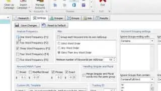 PPC Campaign Generator Training - Video #3 - Settings Tab