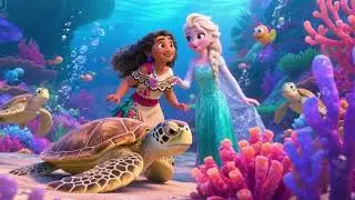 🐢🌊 Moana & Elsa&rsquo;s Sea Turtle Adventure 2 | Underwater Magic & Ocean Friends! ❄️🌺