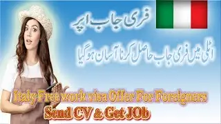 Italy free work permit | Italy Free work visa offer for foreigners | Italy visa update 2024