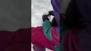Aashna enjoying in snow #Manali shorts#