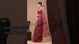 Kota Doria Cotton Sarees New collection।। Hand Block Print Sarees ।। Orders 9680441776।।