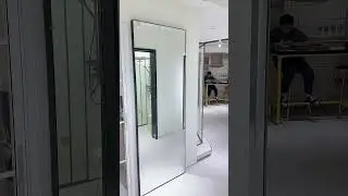 Sliding doors with hidden tracks Mirror design