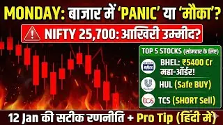 Monday Trading Strategy: Gap Up or Gap Down? | Top 5 Jackpot Stocks to Buy/Sell (12 Jan)