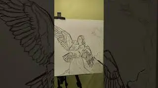 Painting for exhibition.🖌️#shorts #art #vlog