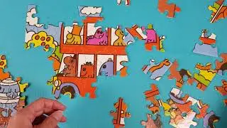 Speedy Mr Men Jigsaw Puzzle Fun for Kids or Collectors - Vintage 50 Piece The Bus Ride
