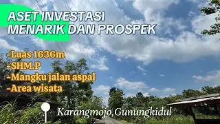 ASET INVESTASI PINGGIR JALAN RAYA LUAS 1.636M² SHM AREA RING 1 WISATA GOA PINDUL GUNUNGKIDUL