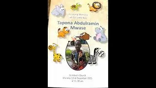 LIVE: Tapona Abdulramin Mwase Funeral Service