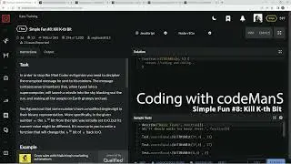 Codewars 7 kyu Simple Fun #8: Kill K-th Bit JavaScript