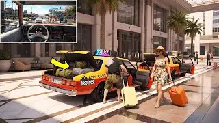 GTA 5 – Realistic Taxi Driving in a Classic Chevrolet Caprice | POV Drive