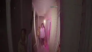 Взрыв краски заставляет его упасть (снято на кольцевую камеру)