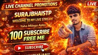 Live Channel promotion | Get Free Subscriber's | You Tube Tips |#live #livepromotion #livechannelLiv