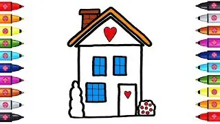 How to Draw The House Coloring Pages for Kids Children