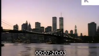 Late 1980s New York Skyline Day and Night, Manhattan