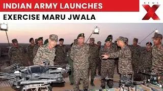 Indian Army Conducts 'Exercise Maru Jwala' in Jaisalmer as Part of Tri-Services Drill