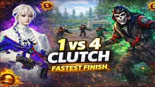 Fastest player 😱 Best Clutch 1vs 4 Bgmi - Pubg Mobile 