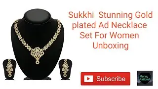 Simsim App free loot - Sukkhi  Stunning Gold plated Ad Necklace Set For Women  Unboxing