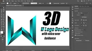 Create W Letter Logo Design in Adobe Illustrator | Full tutorial for beginners #abaidgraphicstudio