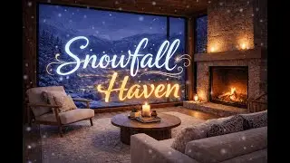 Snowfall Haven Ambience 🔥 Cozy Mountain Night for Deep Relax