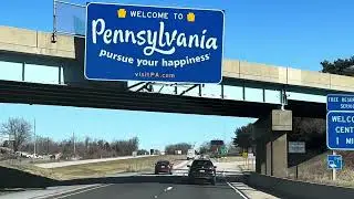 Welcome to PA! Driving 81 North to Chambersburg Pennsylvania