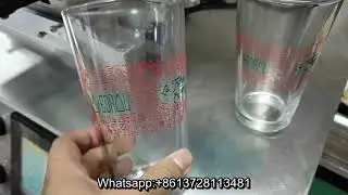 American glass cup multi color screen printer with optical sensor