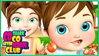 Five Red Apples 🍎😋 | Nursery Rhymes for Kids and Children | Coco Shark After School Club #171