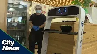 A robot &lsquo;delivers&rsquo; at Korean restaurant
