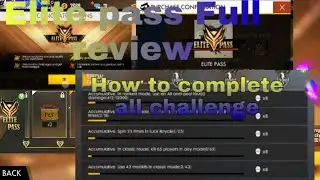 Garena free fire new elite pass and all challenge review //free fire Gaming video//