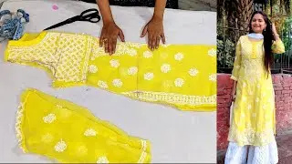 चिकनकारी कुर्ती घर पर ही कैसे बनाएं? How to cut and stitch kurti perfectly, Resize, chikankari kurti