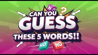 Guess the 5 English Words Challenge | Learn Vocabulary Starting with H & O
