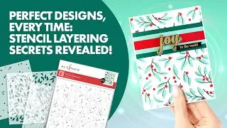 How to Create Beautiful Backgrounds with Festive Greenery Embossing Folder & Stencils